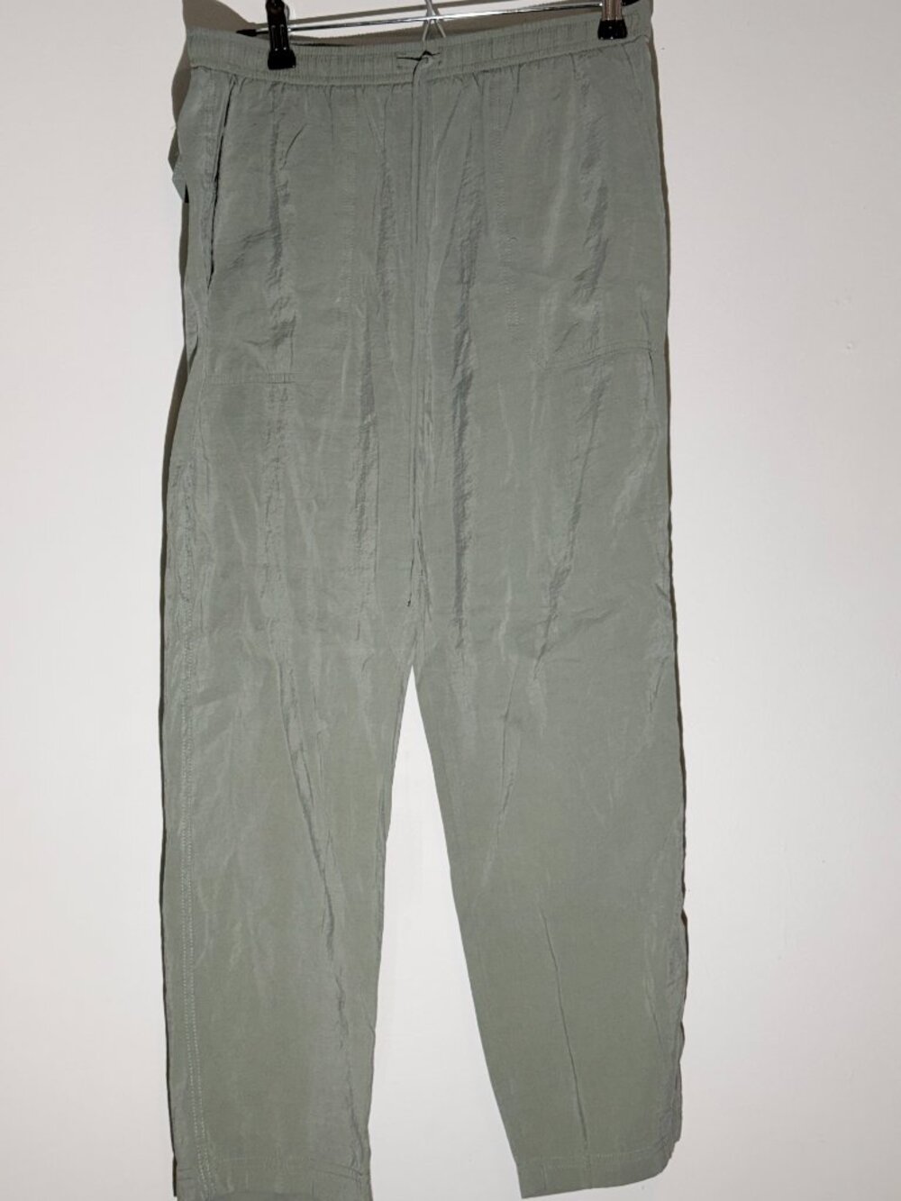 Zara Textured Elastic Waist Jogger Pants | Sage Green Women's Size M